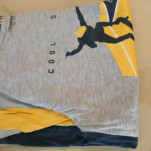 Sisley children's blouse new, gray and yellow, size M