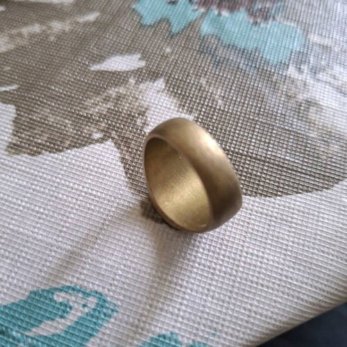 Vintage bronze signet ring used, size 63-64