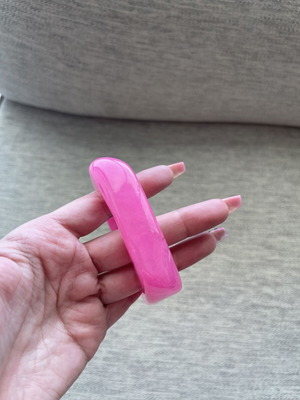 Pink Acrylic Statement Bangle Bracelet