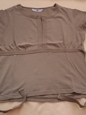 Μπλούζα μέγεθος S σαν καινούργιο, 100% cotton, χακί, δένει στην πλάτη
