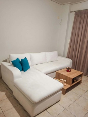 Yvoni white corner sofa, reversible, removable fabric
