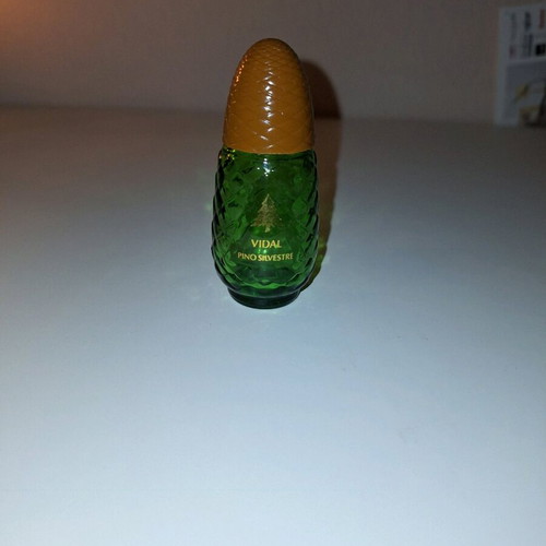 Vintage Pino Silvestre Vidal bottle used, pine cone shape