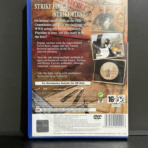 Commandos Strike Force PS2 game used