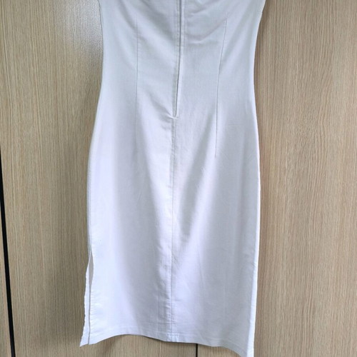Pencil strapless dress white, slim fit, like new