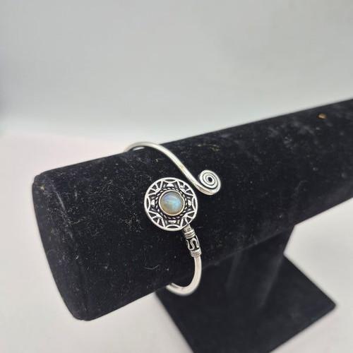 Labradorite Crystal Bracelet silver plated new