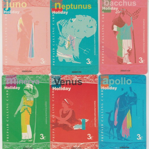 Olympian Gods series 12 private phone cards Amimex