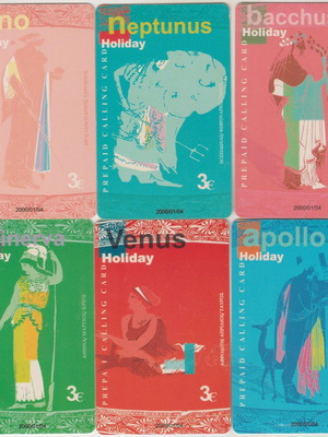 Olympian Gods series 12 private phone cards Amimex