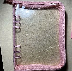 A5 kpop photocard διαφανια βιβλίο ροζ μαζί με 4 sleeves