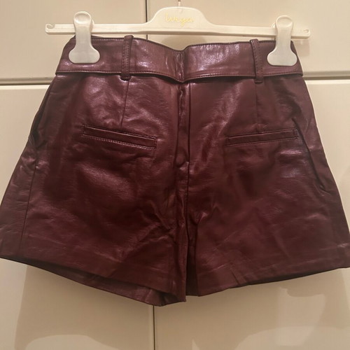 Only vinyl shorts like new, bordeaux