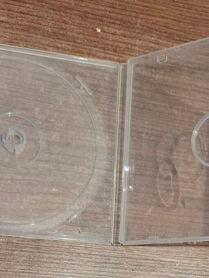 CD-DVD cases used, transparent and black, pack of 100
