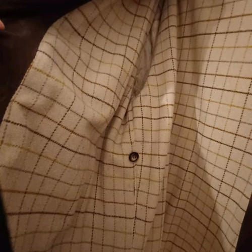 Harry & Moore coat used, brown, leather and corduroy, size 50