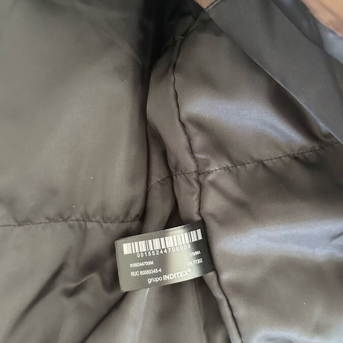 Zara brown jacket with black leather details like new, size M
