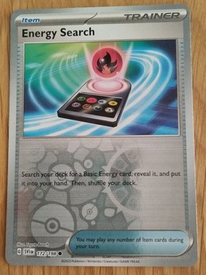 Energy Search Reverse Holo Pokemon Scarlet & Violet card new #172