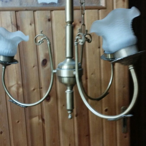 Bronze ceiling light three-light used