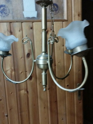 Bronze ceiling light three-light used