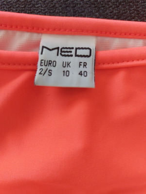 Med Fluo Swimsuit used, coral orange, size S