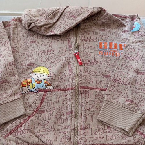 Bob the Builder boys' set size 122, polo shirt and hoodie jacket