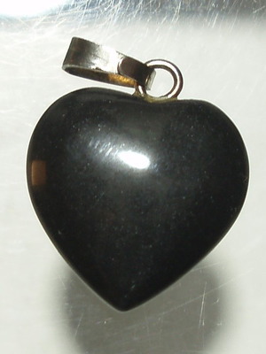 Black Jasper Heart 15x14.50 mm in 925 Silver new