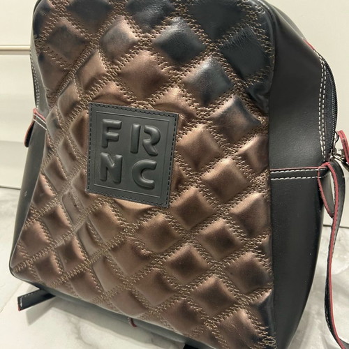 FRNC leather backpack used with pouch