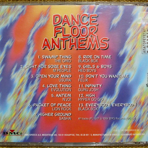Dance Floor Anthems CD used, electronic music compilation
