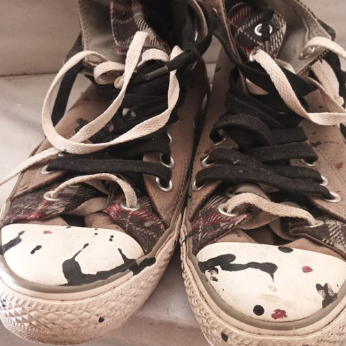 Converse Chuck Taylor All Star custom punk sneakers, like new, size 42
