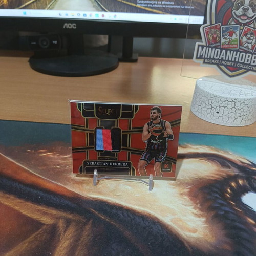 Sebastian Herrera 2023-24 Panini Select EuroLeague Threads Prizm Patch 42/75 near mint