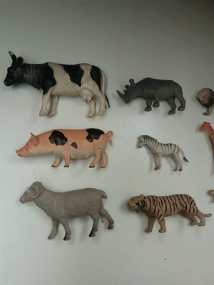 Various animal figures used, pack