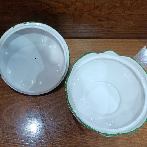 Limoges porcelain fondue pot new with lid