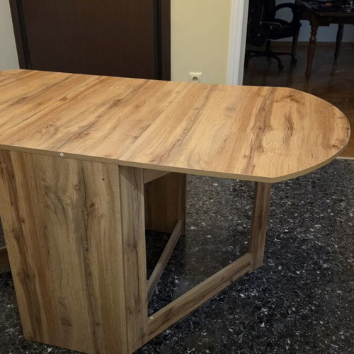Folding dining table with 2 chairs, ideal for small spaces