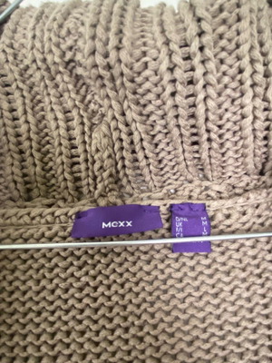 Mexx knitted cardigan used, beige, size M with short sleeves