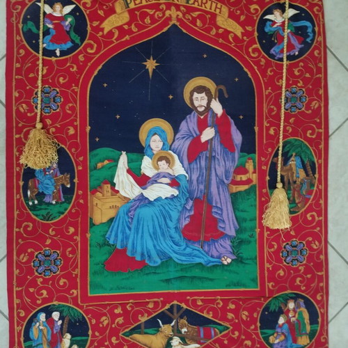 Peace on Earth fabric panel by Cranston V.I.P. Print Works