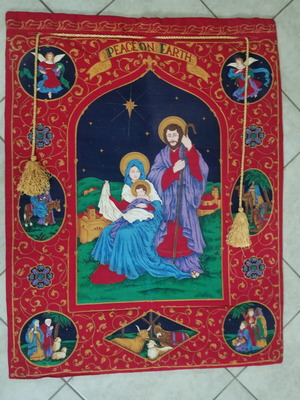 Peace on Earth fabric panel by Cranston V.I.P. Print Works