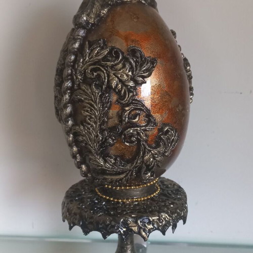 Easter egg handmade with Degoupage, new, plexiglass