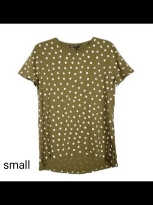 Zara polka dot top small like new, green