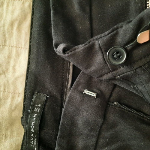 Zara women's evening pants black like new, low waist