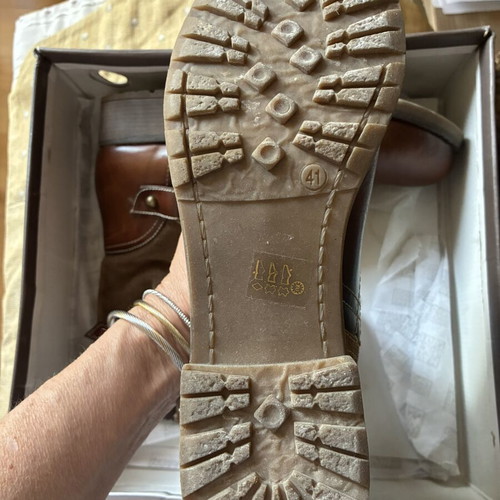 Gioseppo low ankle boots like new, brown leather and suede