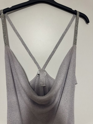 Mango glitter dress like new, grey and silver, size L