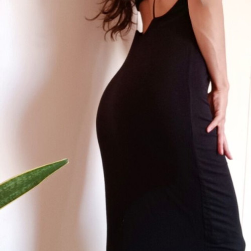 Kendall and Kylie black midi bodycon dress like new, size S