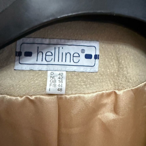 Leather suede jacket used, beige ecru