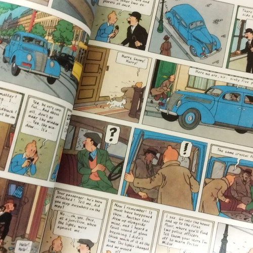 Tintin The Seven Crystal Balls used English comic book