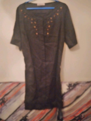 Ethnik dress used, size M, black with beads
