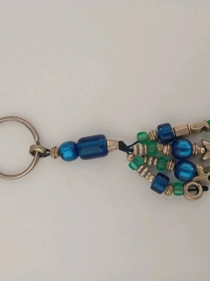Keychain used with beads and decorative elements