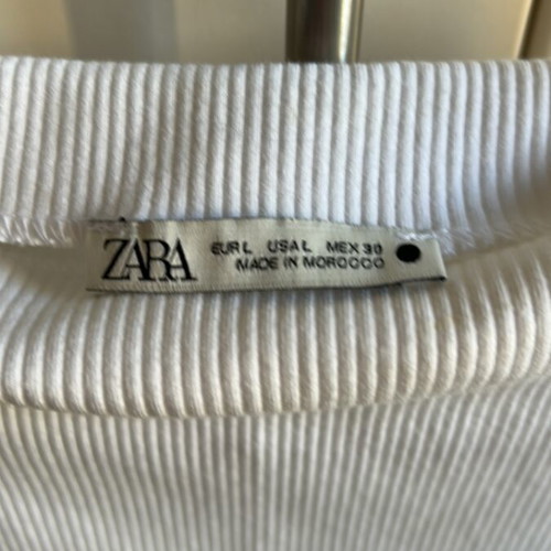 Zara midi dress like new, contrast khaki and white, size L