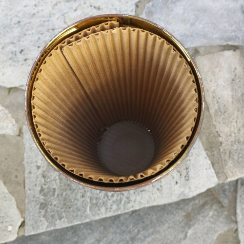 Cylindrical metal box used