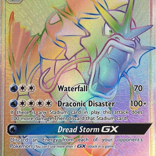 Gyarados GX Rainbow collectible card new Pokemon