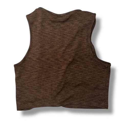 Brown lace-up crop top H&M like new, size M, brown