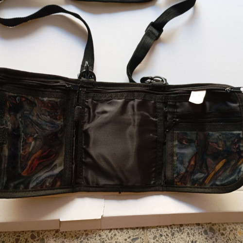Shoulder bag or wallet 2 in 1, black and grey