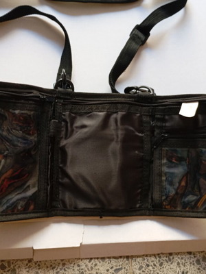 Shoulder bag or wallet 2 in 1, black and grey