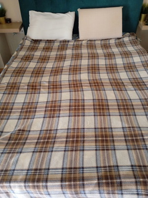 Plaid Semi-Double Blanket 140x190 like new