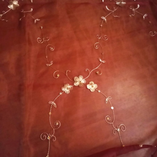 Transparent square tablecloth 1.36x1.36m with wide lace new